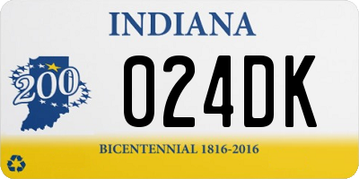 IN license plate 024DK