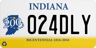 IN license plate 024DLY