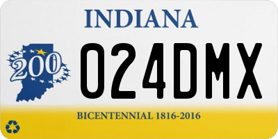 IN license plate 024DMX