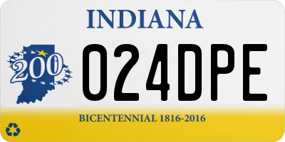IN license plate 024DPE