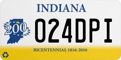 IN license plate 024DPI