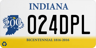 IN license plate 024DPL