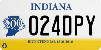 IN license plate 024DPY