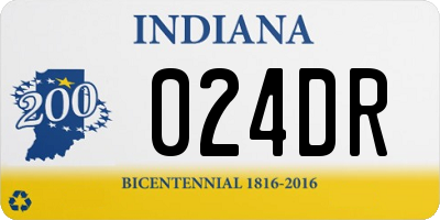 IN license plate 024DR