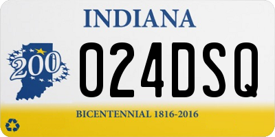IN license plate 024DSQ