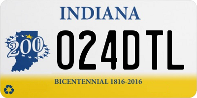 IN license plate 024DTL