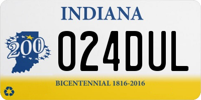 IN license plate 024DUL