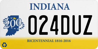IN license plate 024DUZ