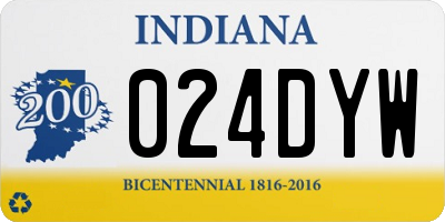 IN license plate 024DYW