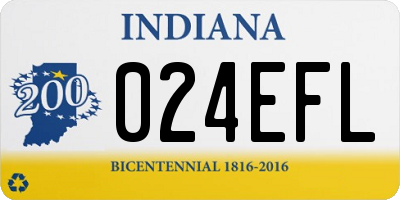 IN license plate 024EFL