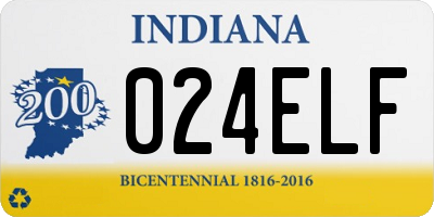 IN license plate 024ELF