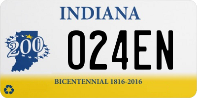 IN license plate 024EN