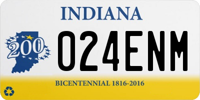 IN license plate 024ENM