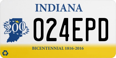 IN license plate 024EPD