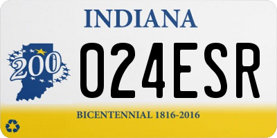 IN license plate 024ESR