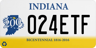 IN license plate 024ETF