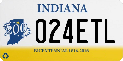 IN license plate 024ETL