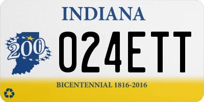 IN license plate 024ETT
