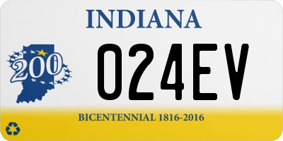 IN license plate 024EV