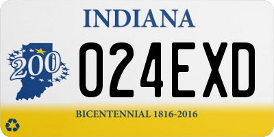 IN license plate 024EXD