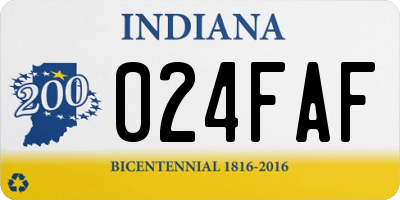IN license plate 024FAF