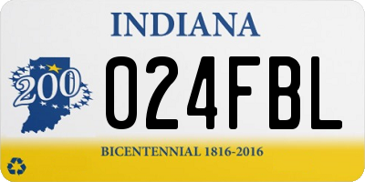 IN license plate 024FBL