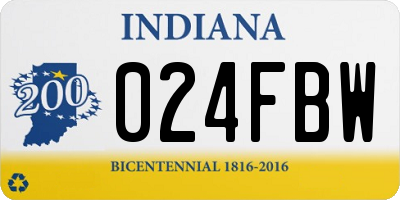 IN license plate 024FBW