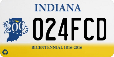 IN license plate 024FCD