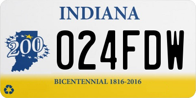 IN license plate 024FDW