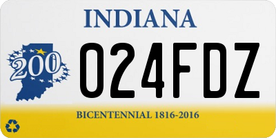IN license plate 024FDZ