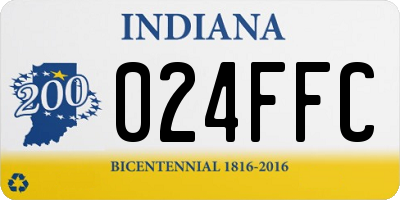 IN license plate 024FFC