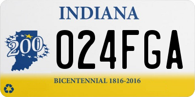 IN license plate 024FGA