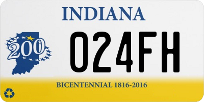 IN license plate 024FH