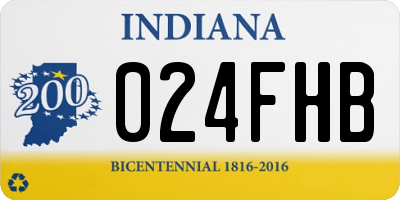 IN license plate 024FHB