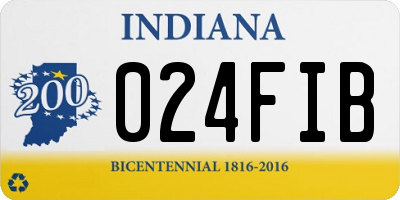 IN license plate 024FIB