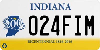 IN license plate 024FIM