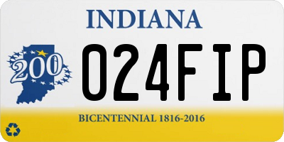 IN license plate 024FIP