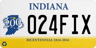 IN license plate 024FIX