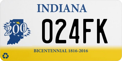 IN license plate 024FK