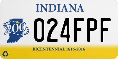 IN license plate 024FPF