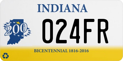 IN license plate 024FR