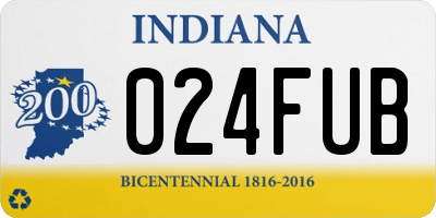 IN license plate 024FUB