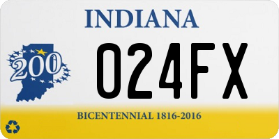 IN license plate 024FX