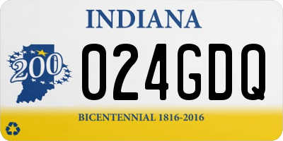 IN license plate 024GDQ