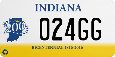 IN license plate 024GG