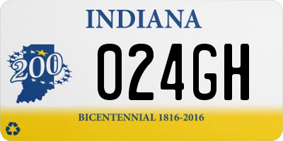 IN license plate 024GH