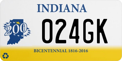 IN license plate 024GK