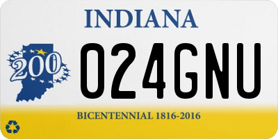 IN license plate 024GNU