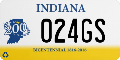 IN license plate 024GS