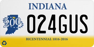 IN license plate 024GUS